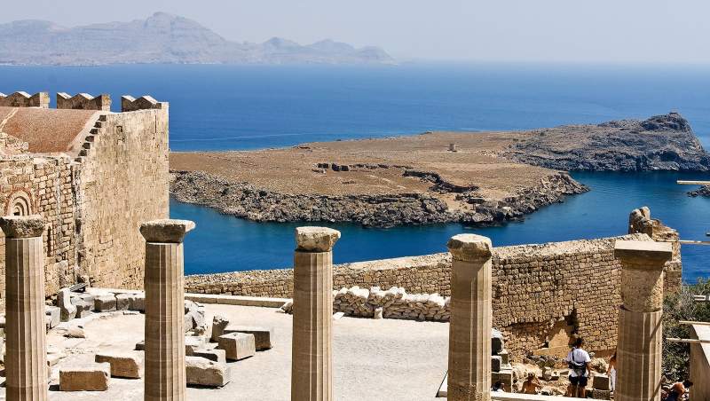 The Ancient Acropolis Of Lindos On Rhodes Island Car Rentals In Rhodes