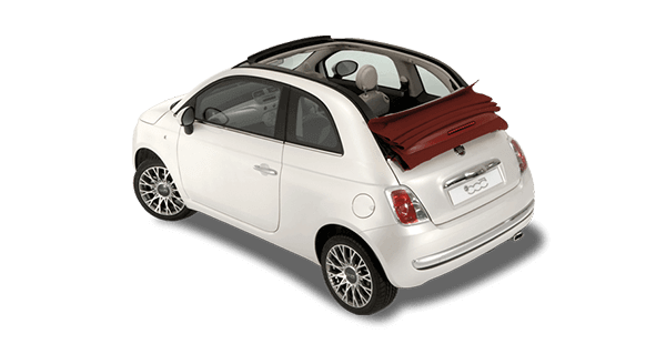 Fiat 500H | Cabrio car rental Ixia Crete